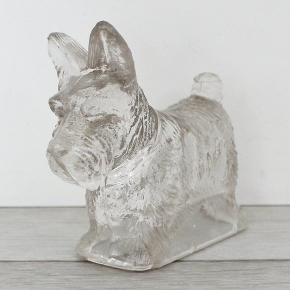Antique Vintage 1930 Glass Scottie Dog Scottish Terrier Figurine Candy Container - Picture 1 of 15